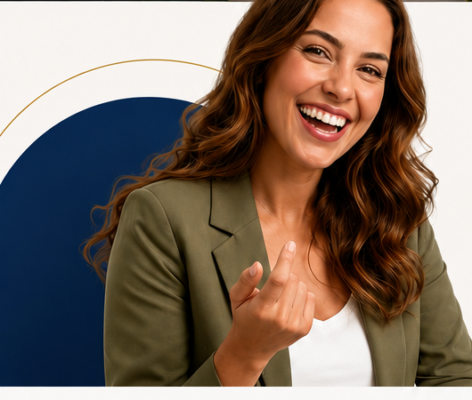 Consultora sorrindo